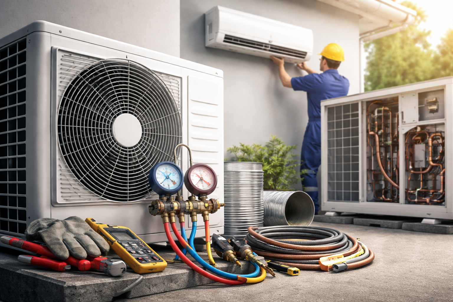 Réglage et contrôle d'un équipement de plomberie